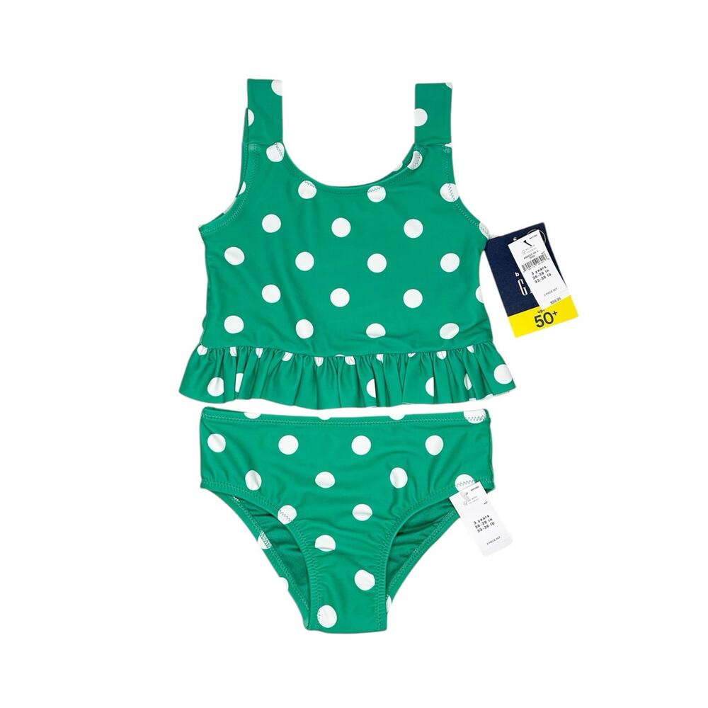 NWT Gap Two Piece Polka Dot Print Bathing Suit Size 3T